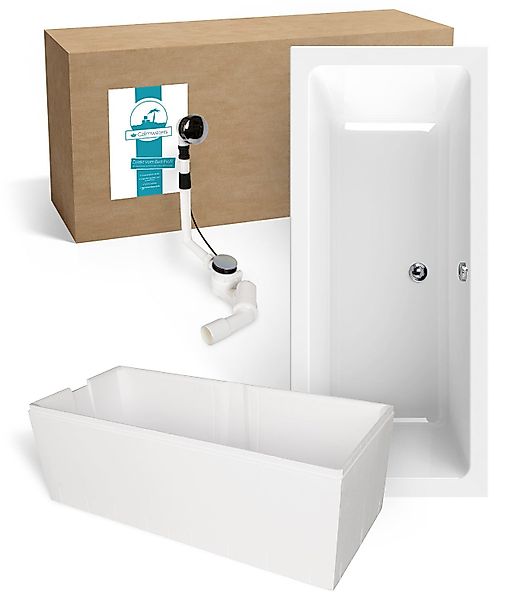 Calmwaters Duowanne Modern Select 170x75 cm Set Wannenträger und Ablaufgarn günstig online kaufen