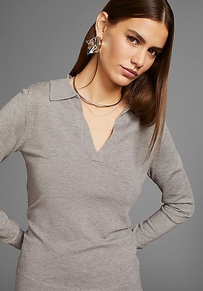 HECHTER PARIS Polokragenpullover mit elegantem V-Ausschnitt günstig online kaufen