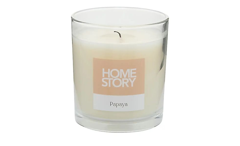 HOME STORY Duftkerze im Glas "Papaya"   ¦ orange ¦ Wachs,Glas ¦ Maße (cm): günstig online kaufen