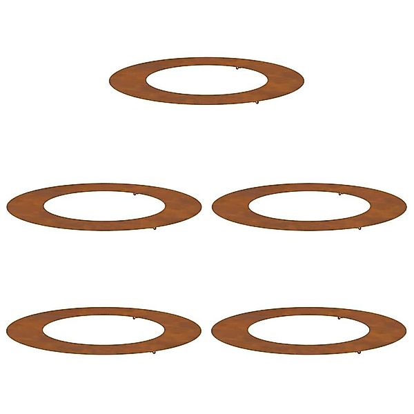 vidaXL Blumentopf Flache Baumringe 5 pcs günstig online kaufen