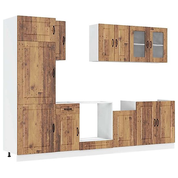 vidaXL 8-Tlg Küchenschrank-Set Kalmar Altholz-Optik Holzwerkstoff 3314799 günstig online kaufen