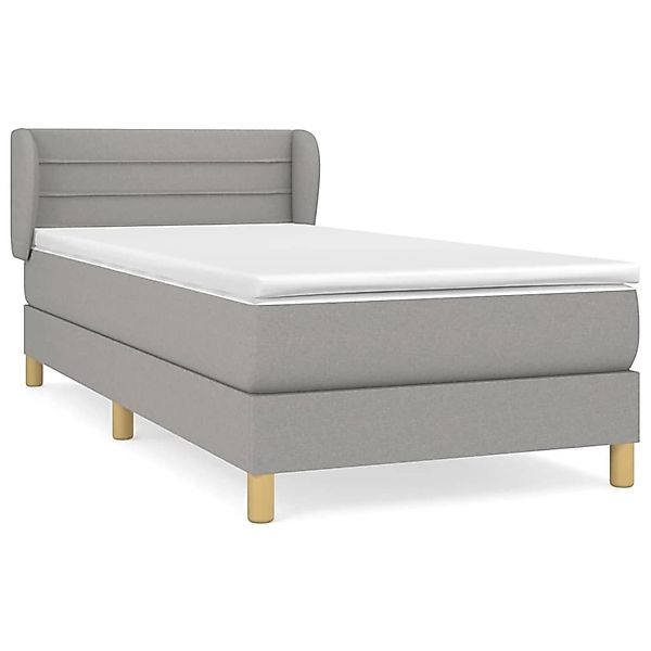 vidaXL Boxspringbett mit Matratze Hellgrau 80x200 cm Stoff1393900 günstig online kaufen