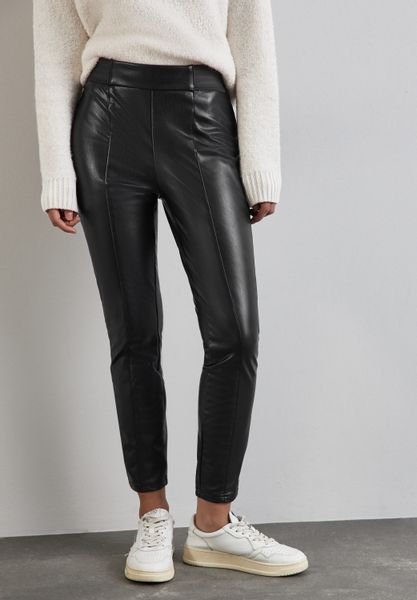 STREET ONE Lederhose High Waist günstig online kaufen