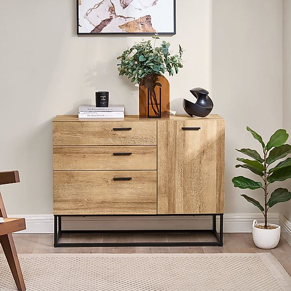 en.casa Sideboard, »Lavangen« mit 3 Schubladen günstig online kaufen