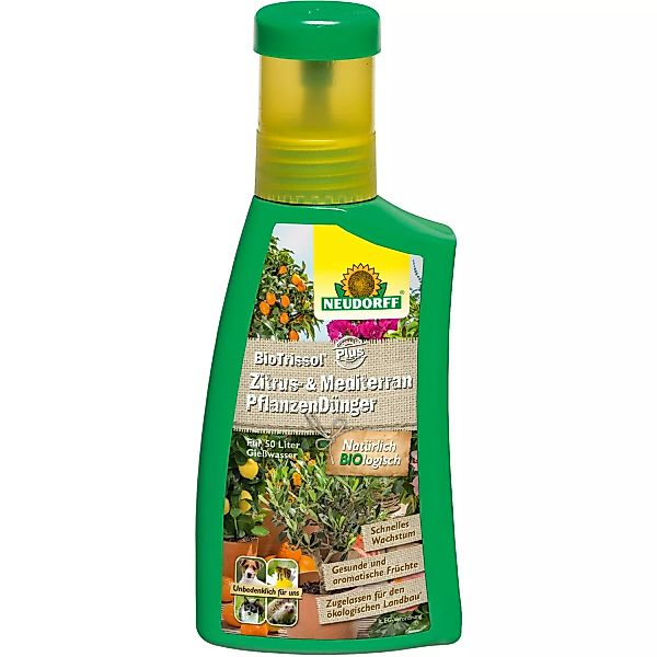 Neudorff Bio Trissol Plus Zitrus- und Mediterranpflanzen Dünger 250 ml günstig online kaufen