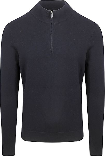 Profuomo Half Zip Pullover Luxury Navy - Größe S günstig online kaufen