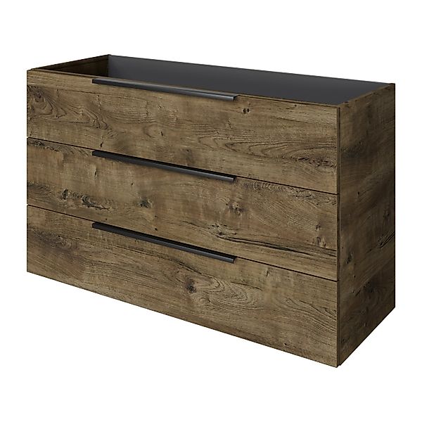 Pelipal Waschbeckenunterschrank Quantum 07 Eiche Ribbeck Quer 120 cm 3 Ausz günstig online kaufen