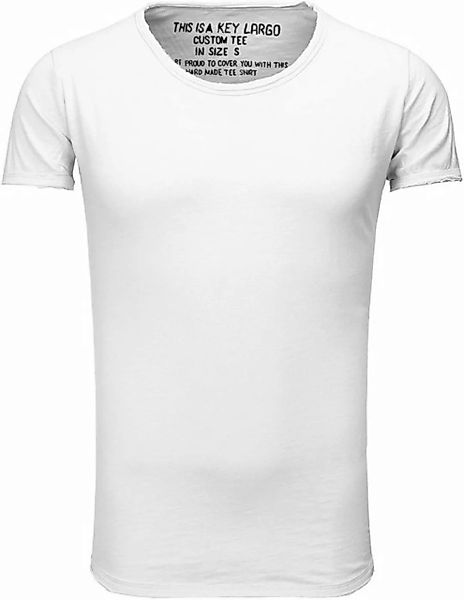 Key Largo T-Shirt Bread vintage Look uni Basic T00621 Rundhalsauschnitt uni günstig online kaufen