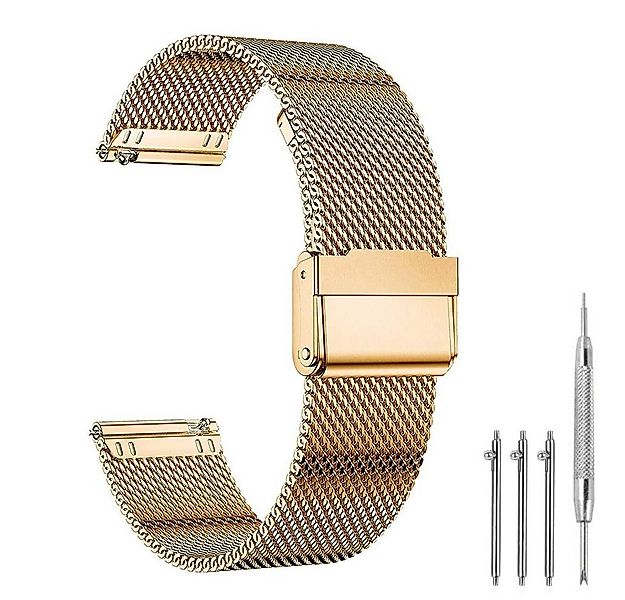 Sunicol Uhrenarmband 18/20/22mm Uhrenarmband,Mesh-Edelstahl,Interlock-Siche günstig online kaufen