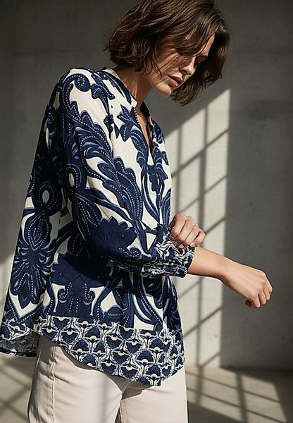 Andijamo-Fashion Schlupfbluse INDIGO FLOW Ausdrucksstarker Ornament-Print i günstig online kaufen
