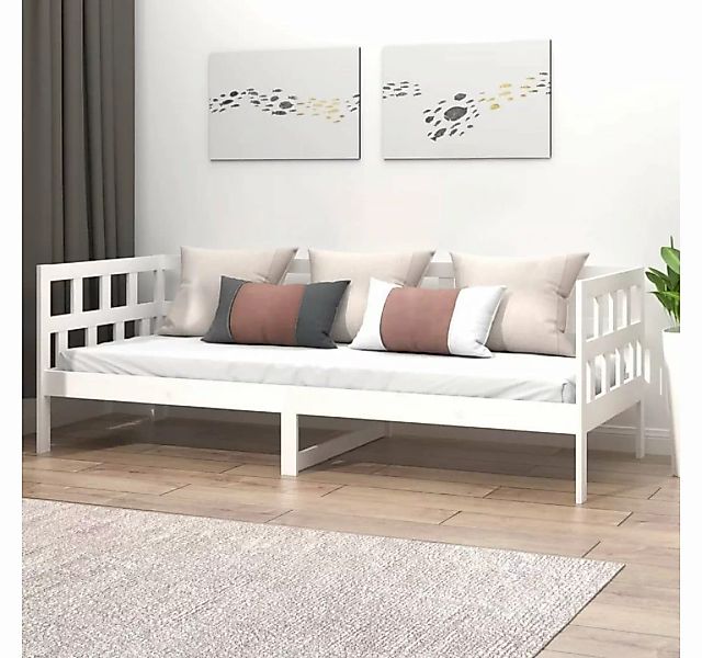 furnicato Bett Tagesbett Weiß Massivholz Kiefer 90x200 cm günstig online kaufen