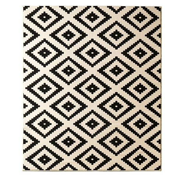 HANSE Home Teppich Teppich Raute Schwarz Creme, rechteckig, Höhe: 9 mm günstig online kaufen
