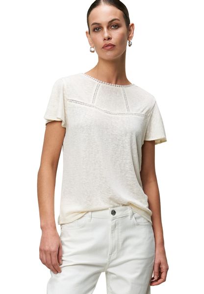 Zero Kurzarmshirt Damen Shirt mit Häkeldetails günstig online kaufen
