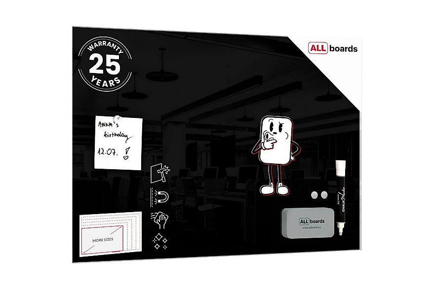 ALLboards Memoboard ALLboards Glastafel Whiteboard Magnettafel Memoboard günstig online kaufen