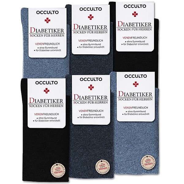 OCCULTO Basicsocken Diabetikersocken Herren ohne Naht günstig online kaufen