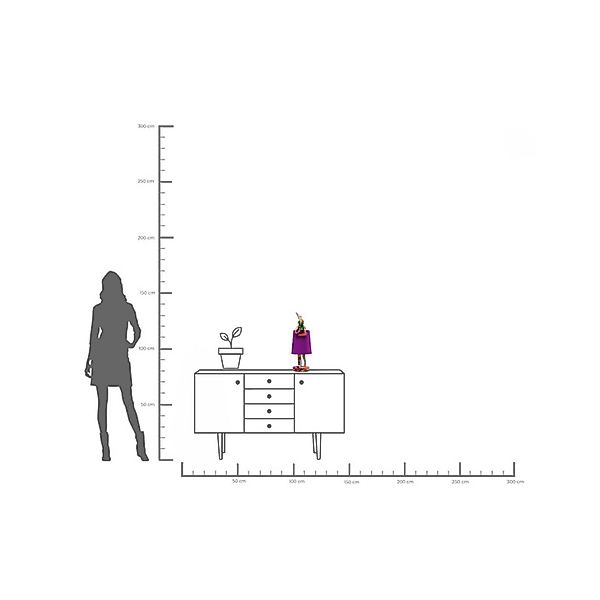 KARE Tischleuchte Animal Rabbit, lila/graffiti, 50 cm, E14 günstig online kaufen