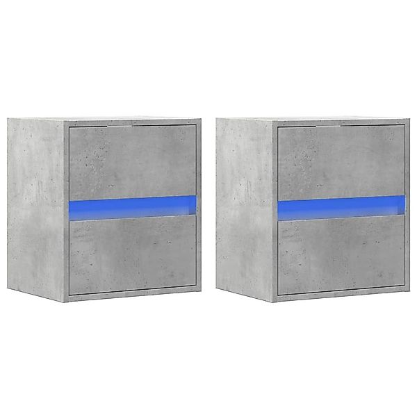 vidaXL TV-Wand TV-Wandschränke LED-Beleuchtung 2 Stk. günstig online kaufen