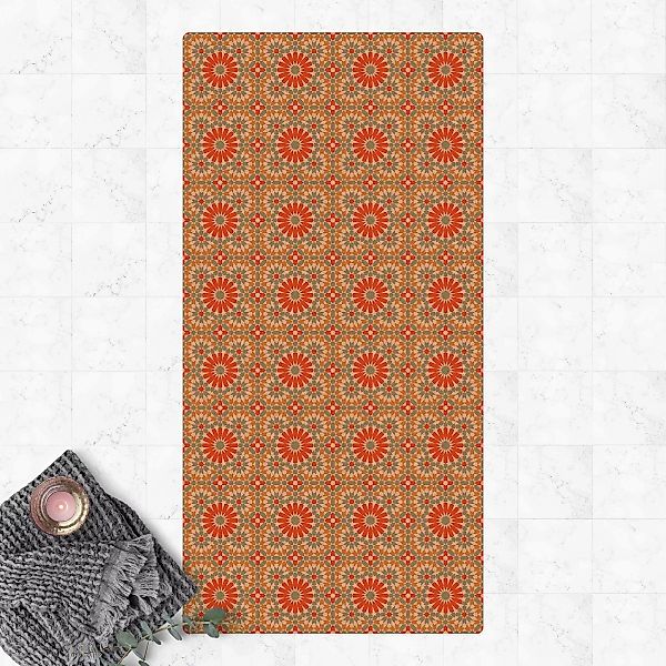 Kork-Teppich Orientalisches Muster mit bunten Kacheln günstig online kaufen