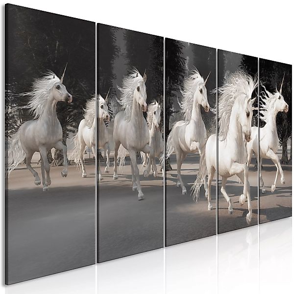 Wandbild - Unicorns Run (5 Parts) Narrow günstig online kaufen