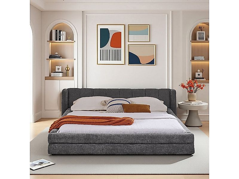 REDOM Polsterbett mit Chenille-Bezug und minimalistisches Design (Kinderbet günstig online kaufen