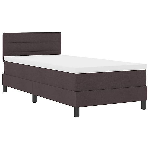 vidaXL Bett Boxspringbett mit Matratze Dunkelbraun günstig online kaufen