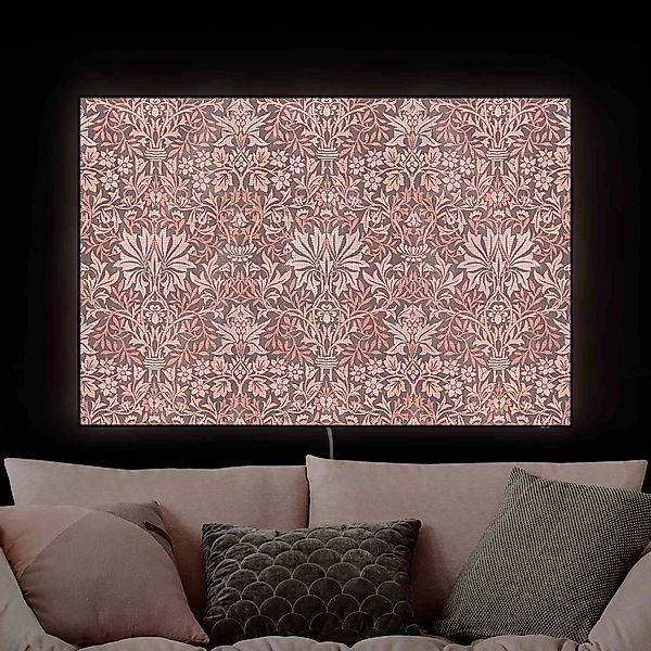 LED-Wechselbild William Morris Muster in Rosa II günstig online kaufen