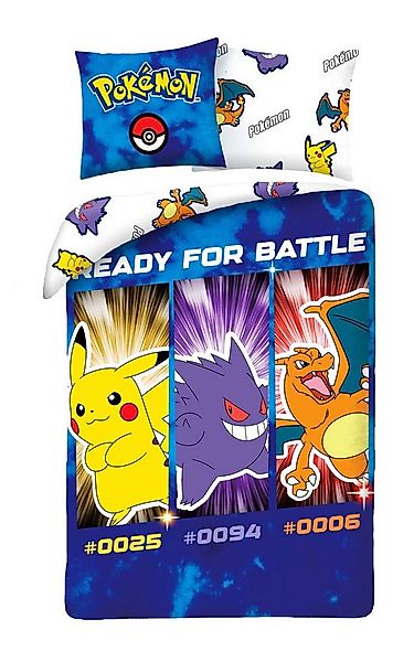 Halantex Bettwäsche Pokemon - Pikachu Gengar Glurak - Wende-Bettwäsche-Set, günstig online kaufen