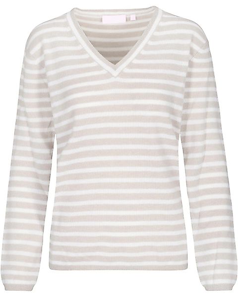 Brigitte von Schönfels Strickpullover Ringel-V-Pullover günstig online kaufen