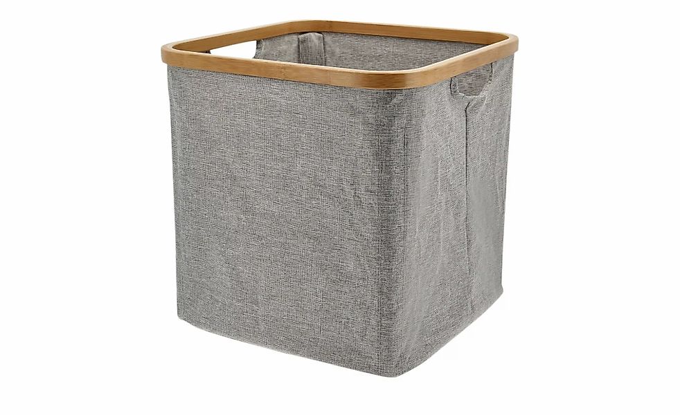 Aufbewahrungsbox   ¦ grau ¦ Polyester,Bambus,Metall ¦ Maße (cm): B: 33 H: 3 günstig online kaufen