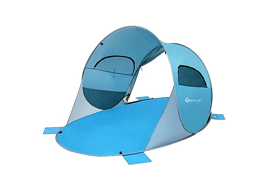 COSTWAY Strandmuschel Pop Up Strandzelt, Personen: 4, mit Tragetasche, Sand günstig online kaufen