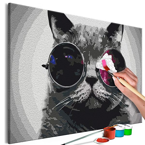Malen Nach Zahlen - Cat With Glasses günstig online kaufen