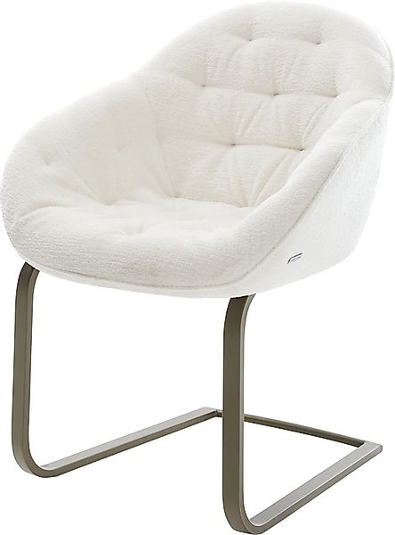 DELIFE Polsterstuhl Gaio-Flex, Freischwinger flach Effektfinish günstig online kaufen