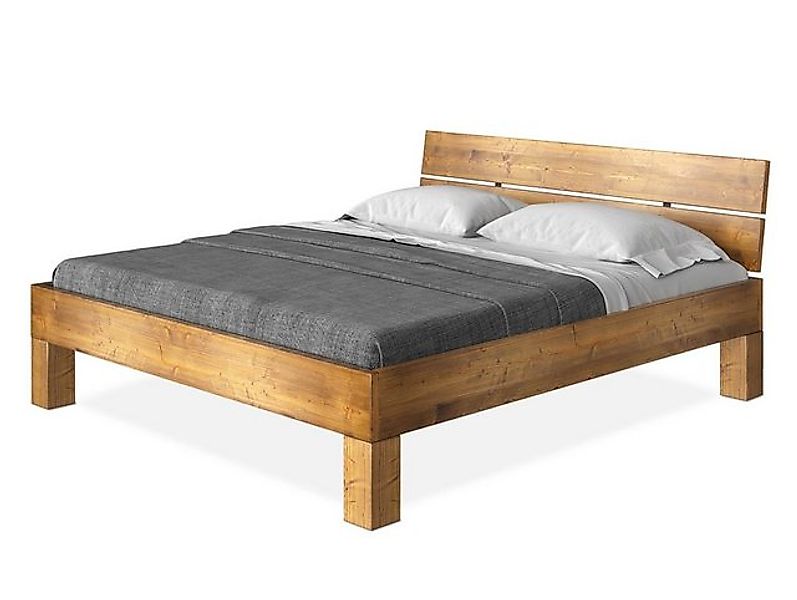 Moebel-Eins Massivholzbett, CURBY 4-Fuß-Bett mit Kopfteil, Material Massivh günstig online kaufen