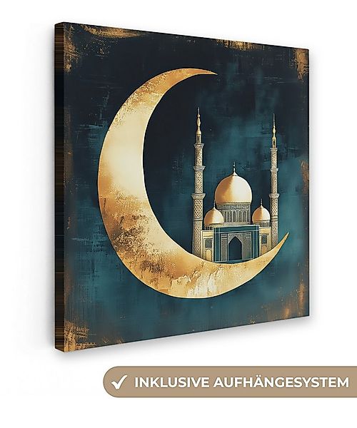 OneMillionCanvasses® Leinwandbild Moschee - Mondsichel - Gold - Ramadan - I günstig online kaufen