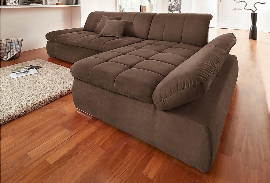 DOMO collection Ecksofa "NMoric XXL, B/T/H: 300/172/80cm, L-Form", wahlweis günstig online kaufen