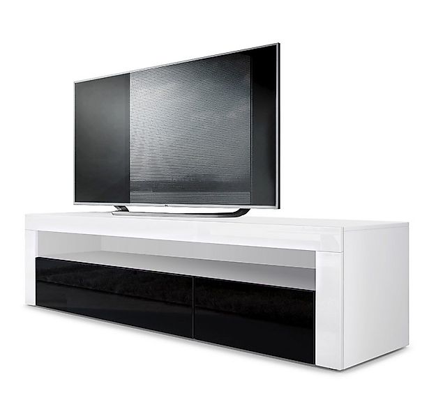 Vladon Lowboard Valencia (TV-Kommode, ​mit 1 offenem Fach und 2 Klappen), W günstig online kaufen