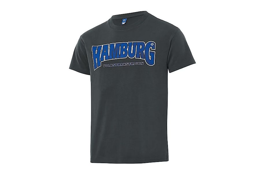 HSV T-Shirt "AIK" Hamburg Schriftzug grau günstig online kaufen