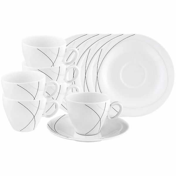 Seltmann Weiden Tasse "Kaffeetassen mit Untertassen Trio Highline 230 ml 6e günstig online kaufen