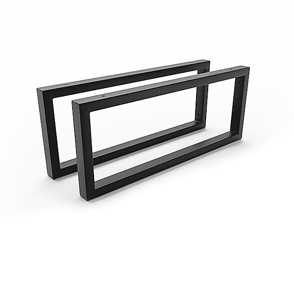 HEVVA Waschtischhalterung RHEIN 20 cm Hoch 50 cm Tief 2er Set Schwarz günstig online kaufen
