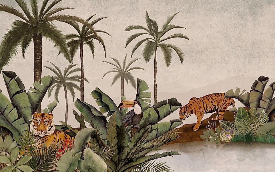 Komar Fototapete »Vlies Fototapete - Tiger Jungle - Größe 400 x 250 cm«, be günstig online kaufen