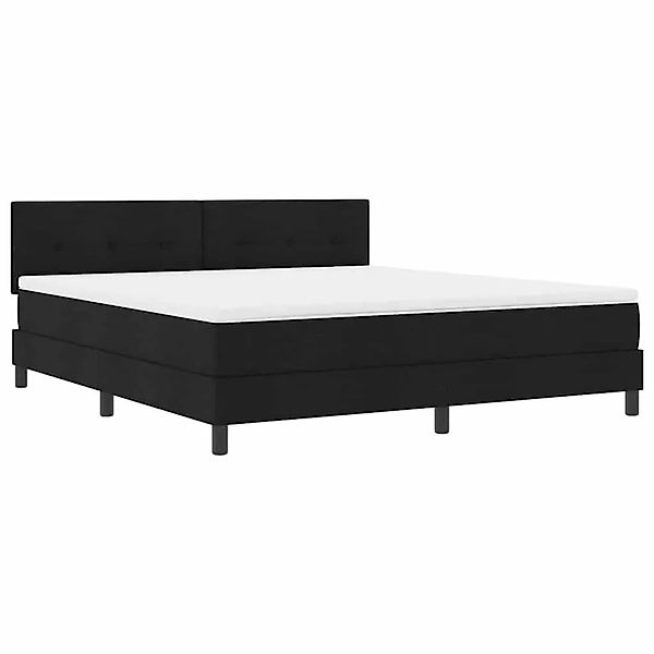 vidaXL Boxspringbett mit Matratze Schwarz 180 x 200 cm Stoff 3342228 günstig online kaufen