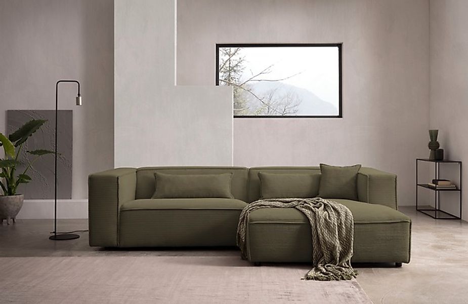 LeGer Home by Lena Gercke Ecksofa »PIARA mit Kedernaht in Cord oder Leineno günstig online kaufen