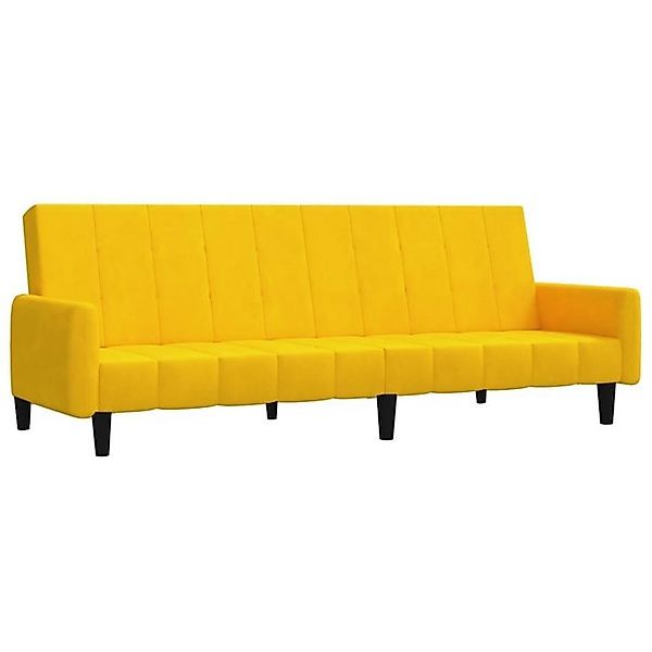 vidaXL Sofa Schlafsofa 2-Sitzer Gelb Samt günstig online kaufen