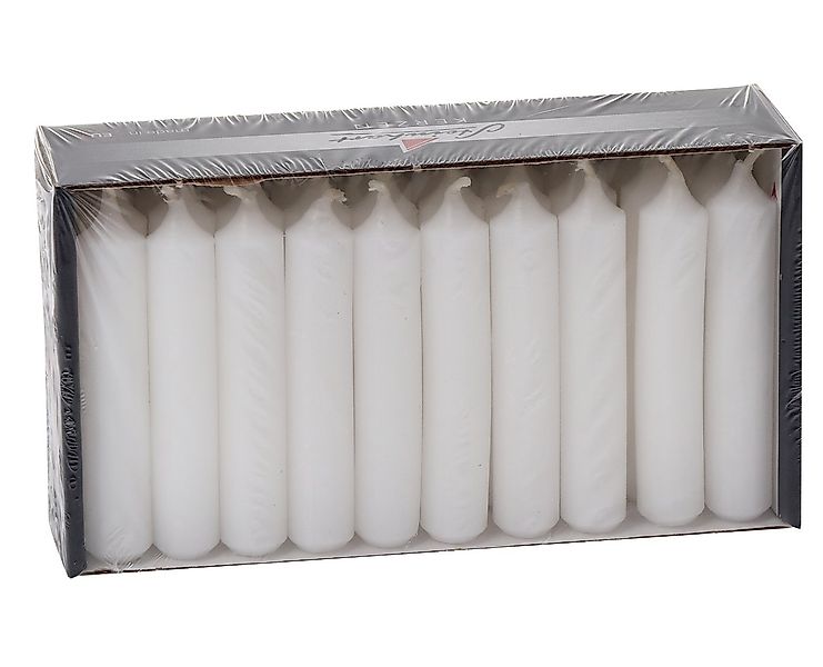 Steinhart Kerzen Adventskerze Pyramidenkerzen Weiß 70 x Ø 14 mm, 30 Stück günstig online kaufen