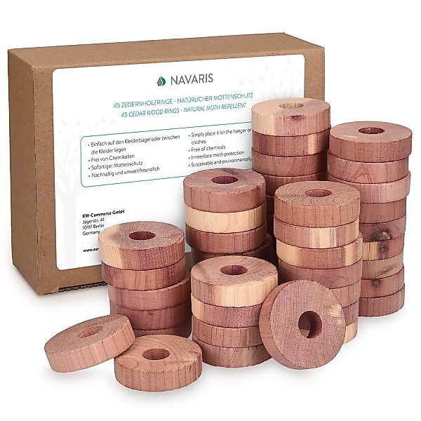Navaris Dekobügel 45x Bio Mottenschutz Ringe günstig online kaufen