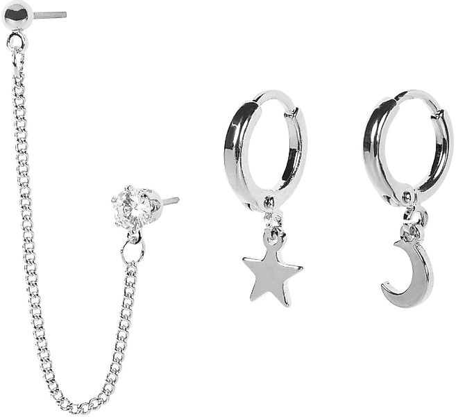 styleBREAKER Creolen-Set 4-Teiliges Hoops und Ohrstecker günstig online kaufen