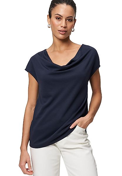 Zero T-Shirt zero Jerseyshirt mit Wasserfallausschnitt günstig online kaufen