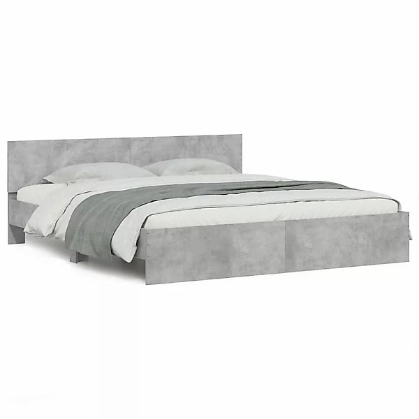 vidaXL Bettgestell mit Kopfteil Betongrau 180x200 cm1945672 günstig online kaufen