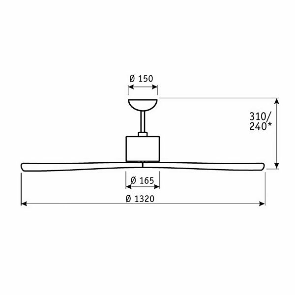 Aeroplan Eco Deckenventilator, chrom, Nussbaum günstig online kaufen