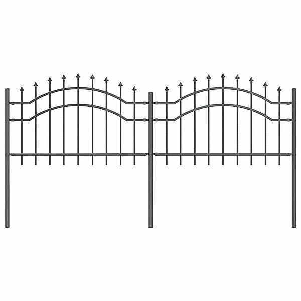 vidaXL Gartenzaun Gartenzaun Grau 115 cm günstig online kaufen